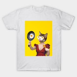 Sunny side up, Cat Lady Eggs Collage T-Shirt